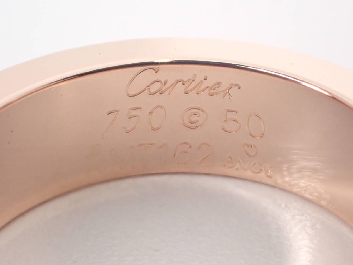 磨き済 超美品 Cartier(カルティエ) ラブリング ピンクサファイヤ 18金ピンク K18PG 9.3g 10号_画像8