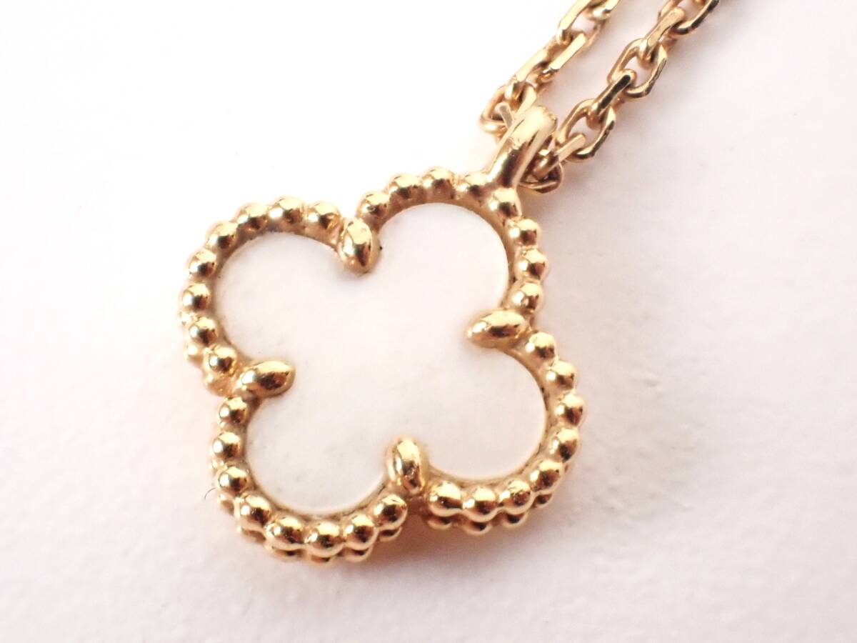 最新人気 美品 VanCleef&Arpels(ヴァンクリーフ&アーペル) スウィートアルハンブラネックレス K18 2.9g イエローゴールド その他