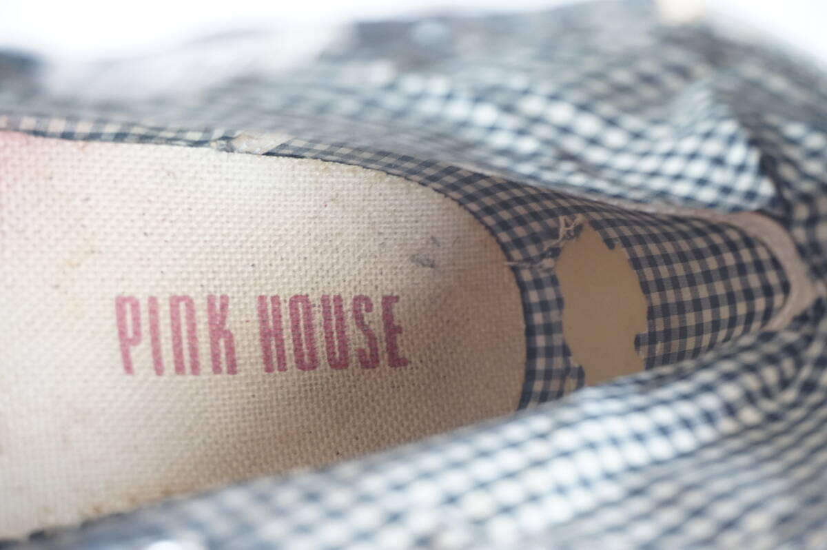 PINK HOUSE/ピンクハウス*Ｌ/24.5ｃｍ相当*ハイカットスニーカー*パッチワーク*切り替え*ギンガムチェック* の画像8