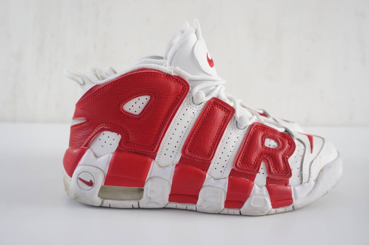 NIKE MORE UPTEMPO GS*415082-100*ナイキ/エア モア アップテンポ*スニーカー/靴/シューズ*白/赤*25ｃｍ_画像1