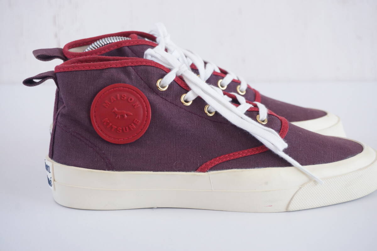 MAISON KITSUNE*23cm* sneakers / shoes / shoes * mezzo n fox * bordeaux / red series *