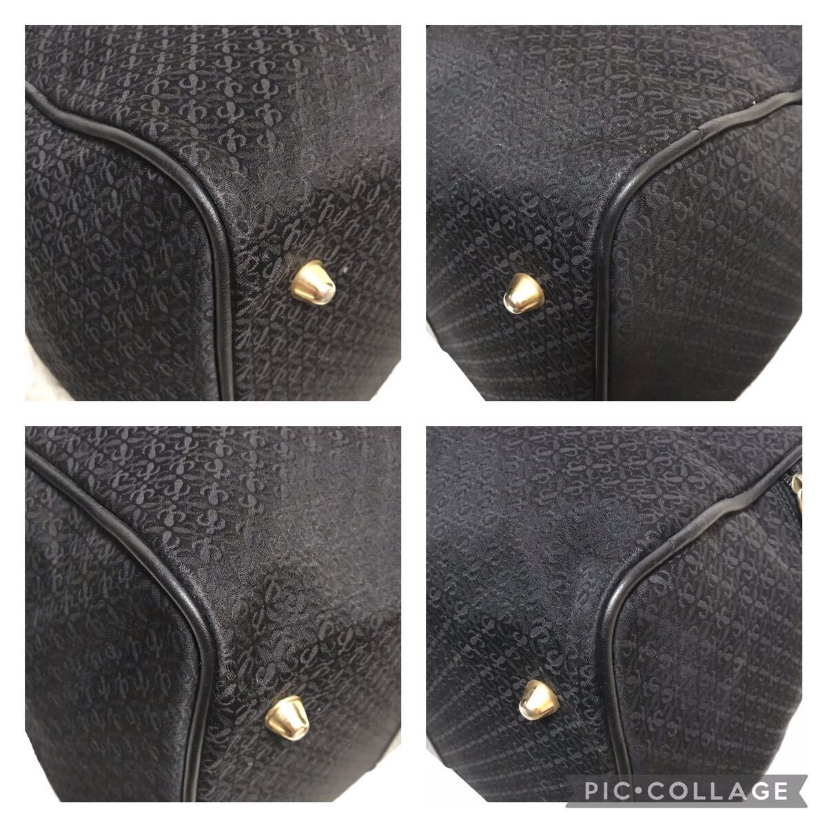  ultimate beautiful goods / total pattern * Loewe LOEWE Boston bag shoulder bag 2way traveling bag men's business high capacity hole gram canvas black black 