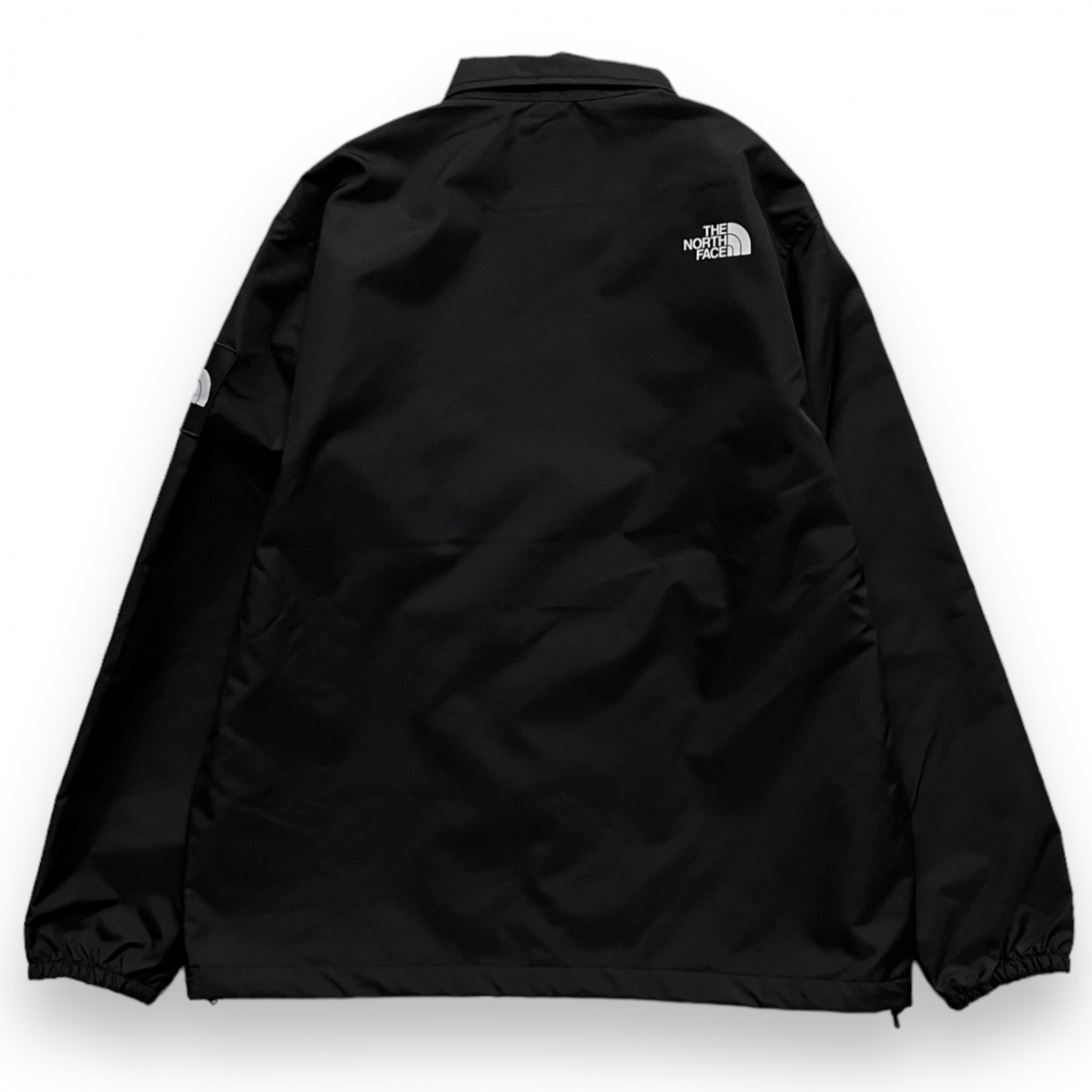 美品 THE NORTH FACE ザ ノースフェイス NP72130 ナイロン コーチ ジャケット 袖ワッペン プリント ユニセックス 薄手 アウター L ブラック_画像8