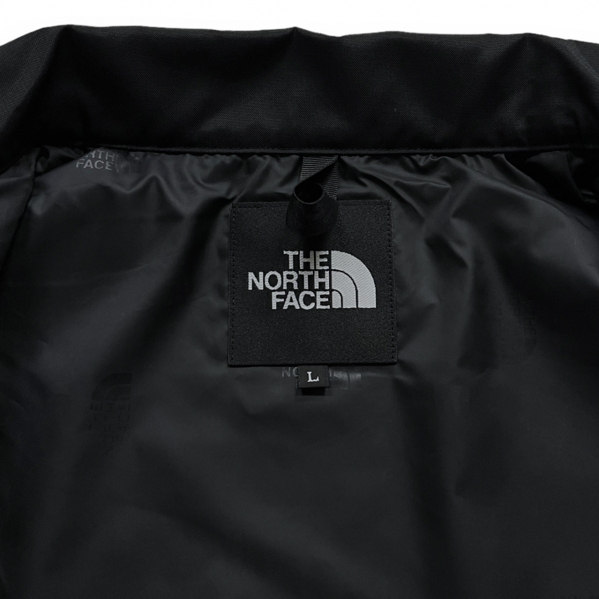 美品 THE NORTH FACE ザ ノースフェイス NP72130 ナイロン コーチ ジャケット 袖ワッペン プリント ユニセックス 薄手 アウター L ブラック_画像5