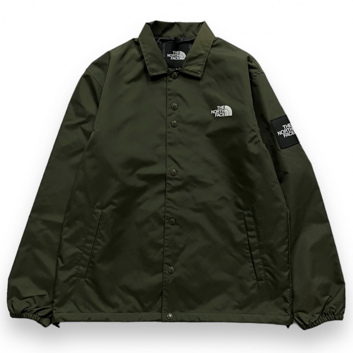 美品 THE NORTH FACE ザ ノースフェイス NP72130 ナイロン コーチ ジャケット 袖ワッペン プリント ユニセックス アウター L ニュートープ