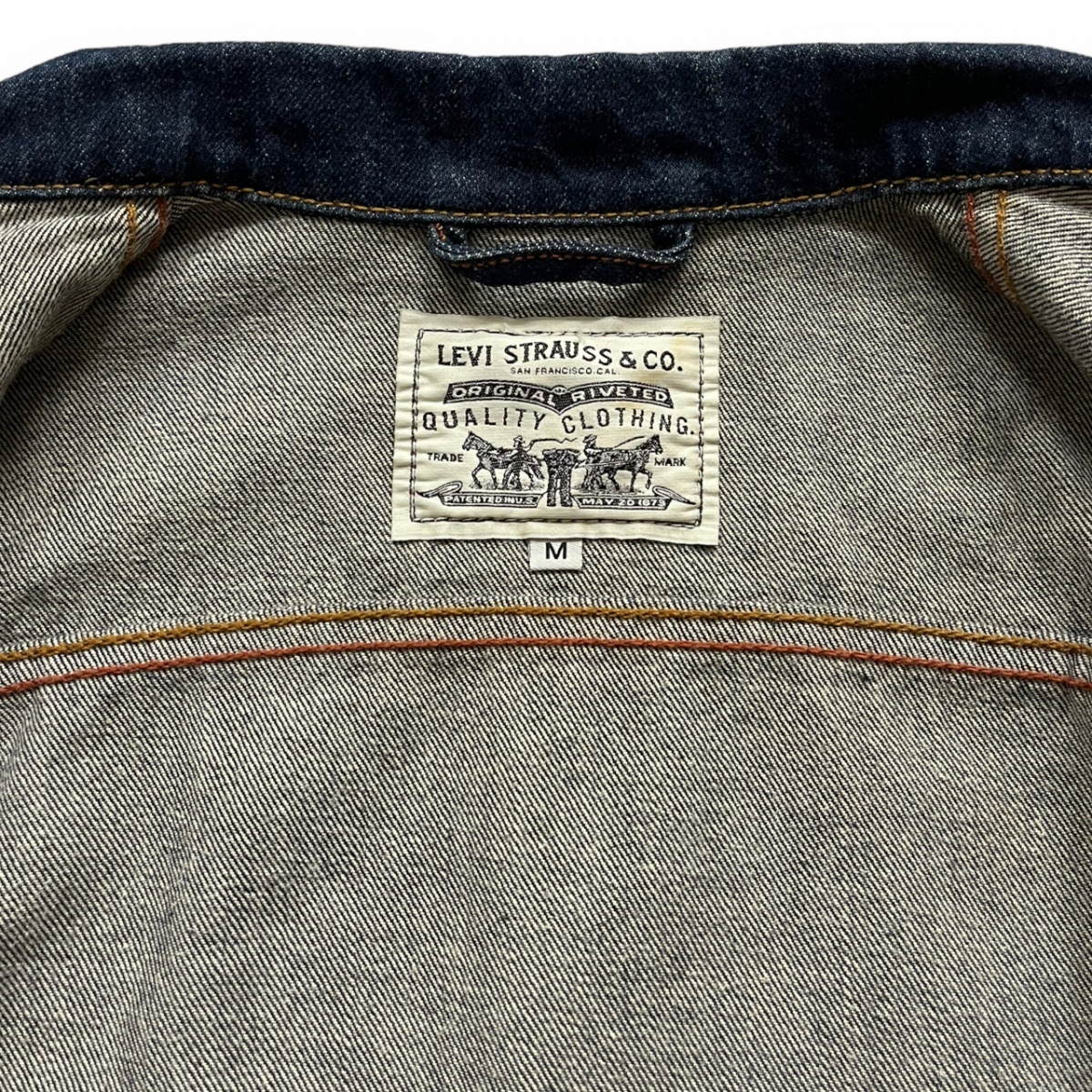 Levi's リーバイス 3rd タイプ デニム トラッカー ジャケット 70585-0019 濃紺 Gジャン ショート丈 短丈 ブルゾン M インディゴブルー_画像5