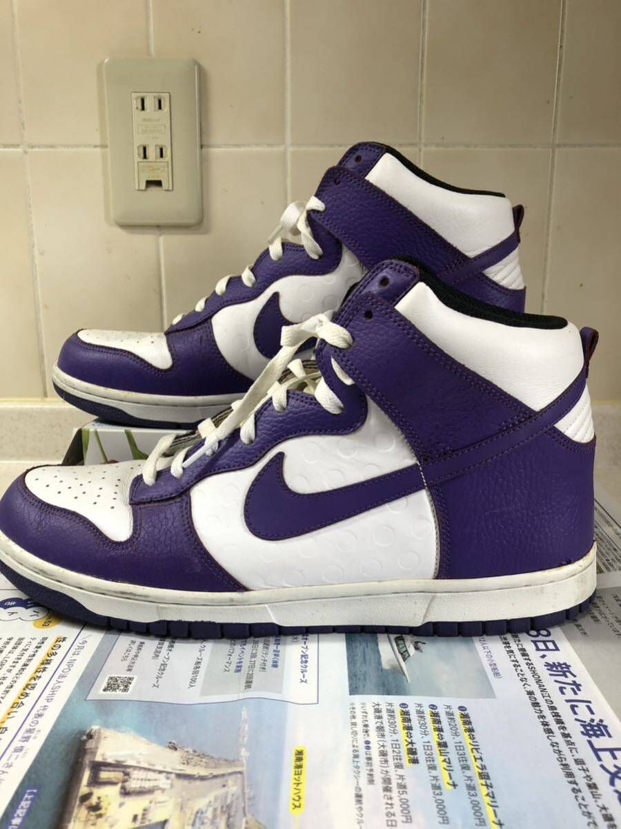 【80】NIKE DUNK HIGH 08 VIRSITY PURPLE ナイキ ダンク ハイ バーシティー パープル 317982-500 2010年製 JP28.5cm US10.5