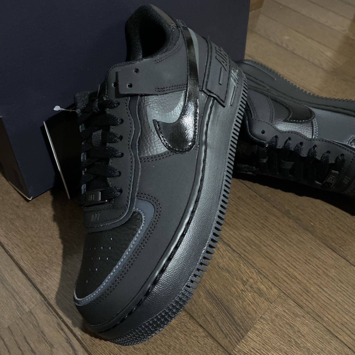 【24.5cm】定価18920円  新品ナイキNIKEエアフォース1AF1Air Force厚底シャドウの画像6