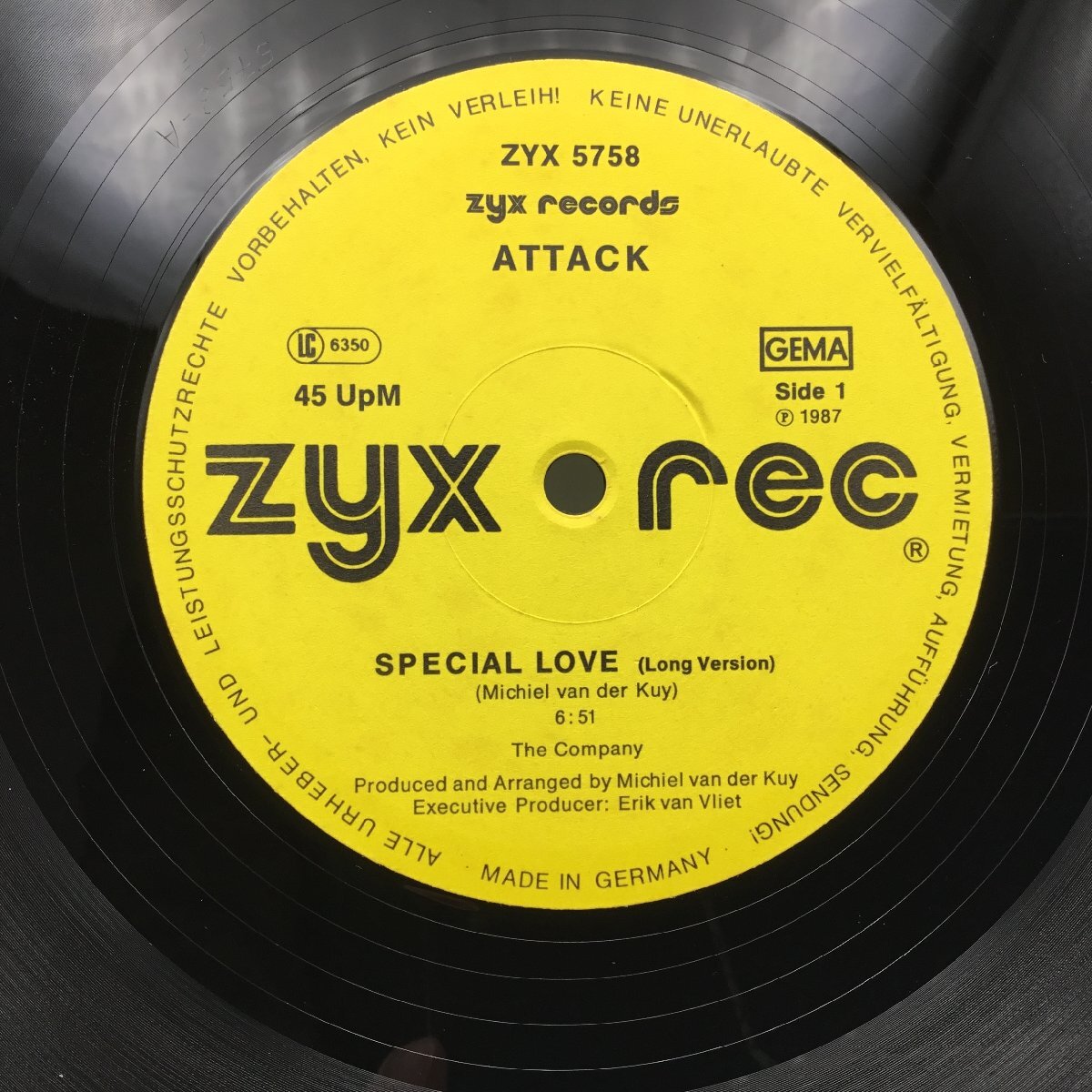 ATTACK / SPECIAL LOVE 〇12inch ZYX RECORDS 5758_画像3