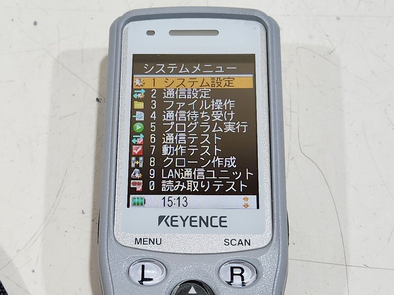 【送料無料】 Keyence ハンディターミナル バッチタイプ BT-1010 1台 + 充電機能付USB通信ユニット BT-UC10U 1台 初期化済み 現状品_画像4