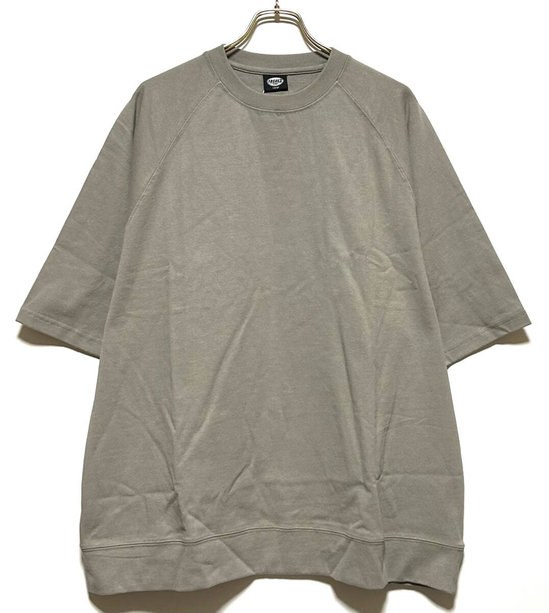 【新品】FREAK'S STORE マックス ウェイト ラグラン Tシャツ（L）グレー フリークスストア オーバーサイズ ヘビーウェイト 厚手 半袖の画像1