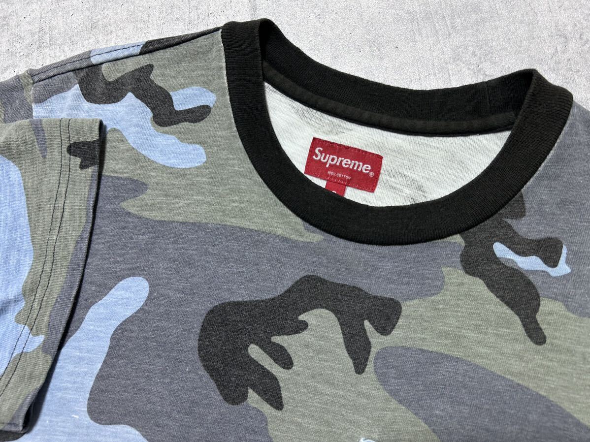 正規品 SUPREME 18SS Pocket Tee Blue Camo　　シュプリーム 迷彩 ポケット 半袖 Tシャツ ストリート スケート サーフ サブカル 玉9391_画像7