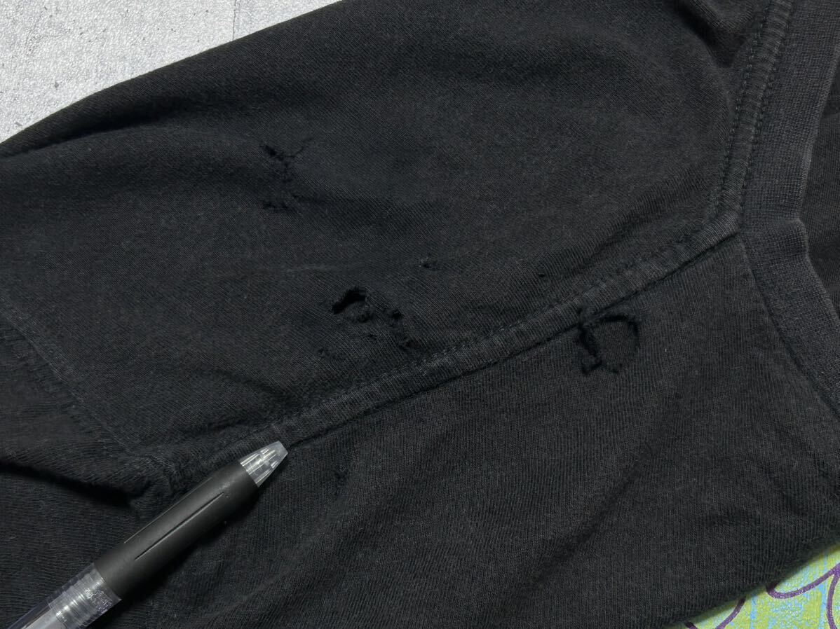 LRGe искусственная приманка ruji- футболка с длинным рукавом long T черный hip-hop LAP B-BOY B серия Street повреждение fe-do выцветание шар 9444