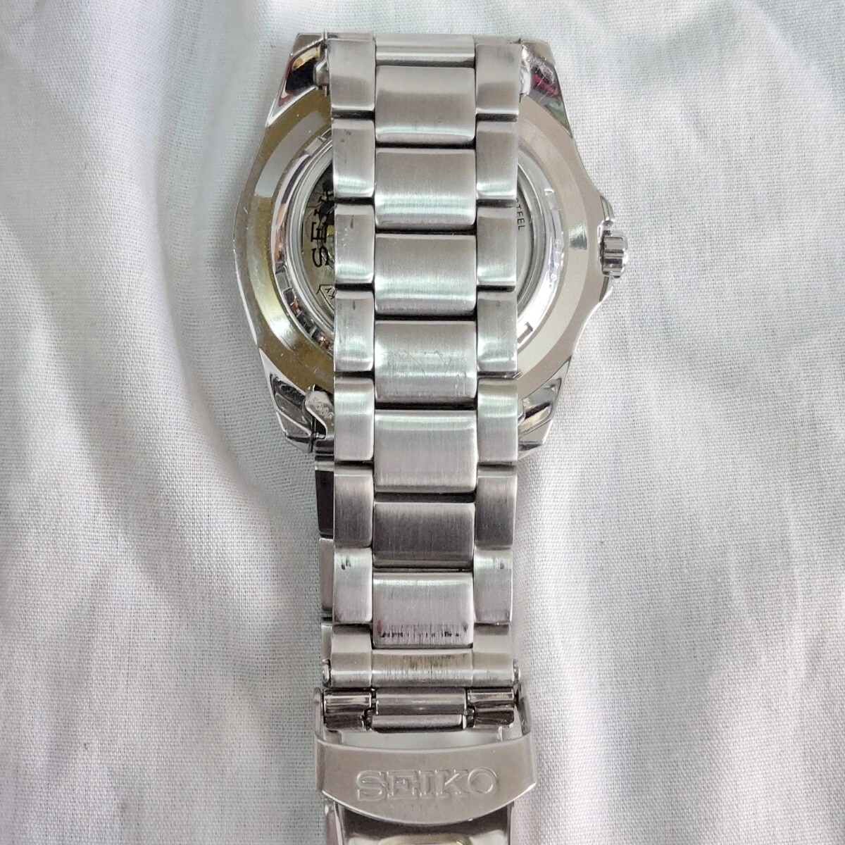 * Seiko *5 sport *SNZF17JC( sea urchin ) foreign model * made in Japan * self-winding watch * reverse side ske*