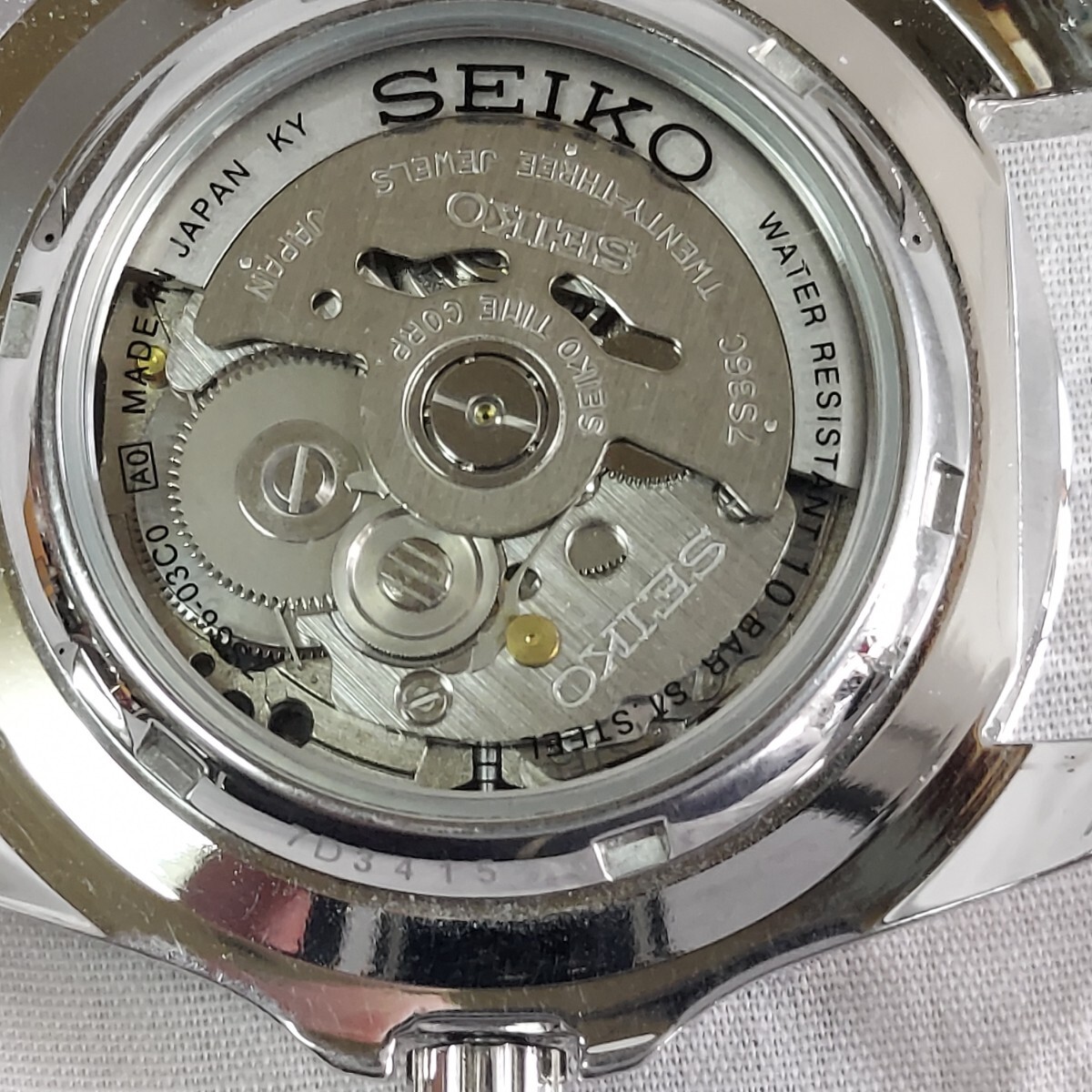 * Seiko *5 sport *SNZF17JC( sea urchin ) foreign model * made in Japan * self-winding watch * reverse side ske*