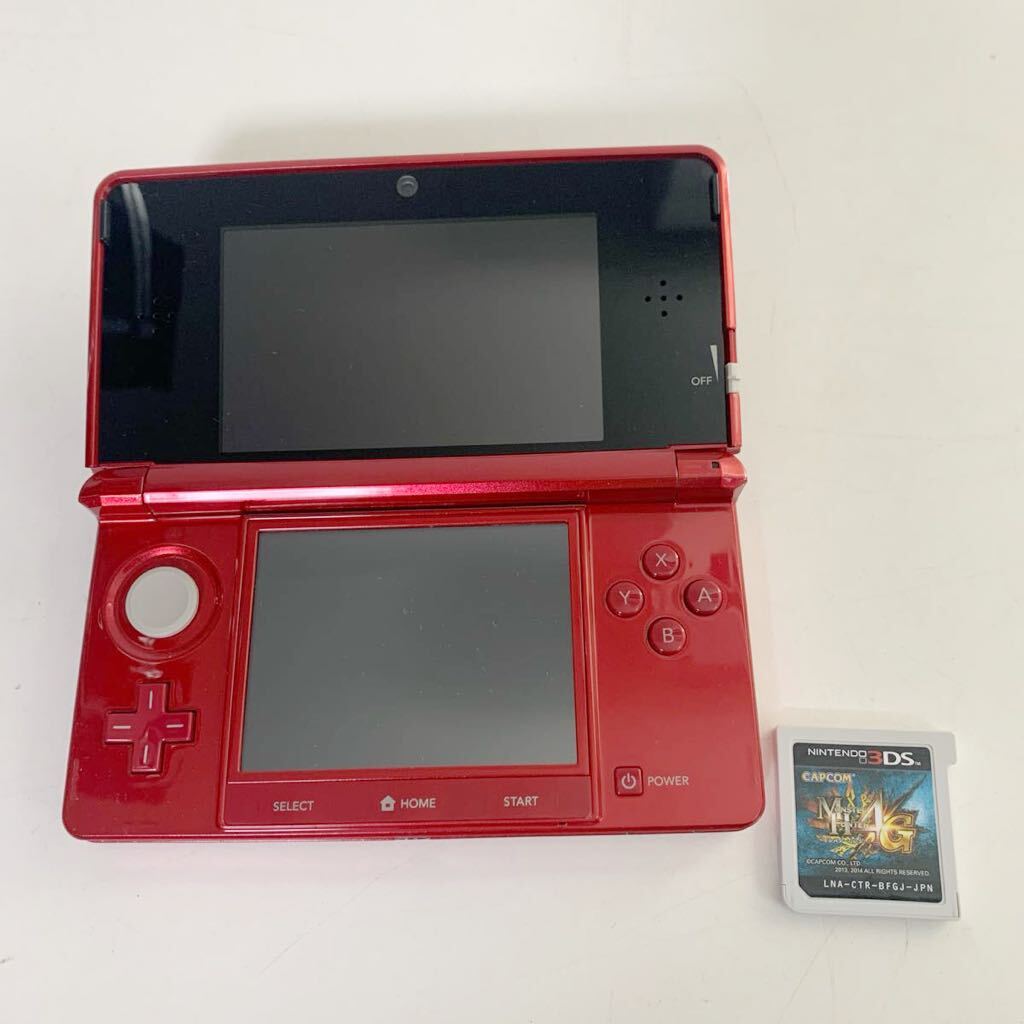 任天堂 NINTENDO 3DS ニンテンドー3DS 本体 ソフト セット モンスターハンター4G SDカード ゲーム ジャンクの画像1