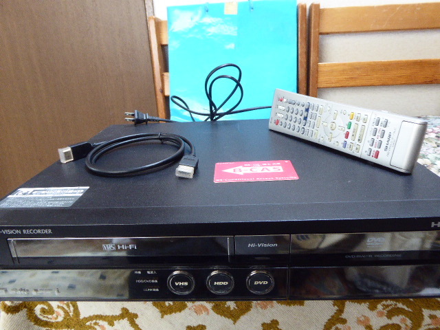  valuable!SHARP VHS one body HDD recorder [DV-ACV52] operation maintenance finest quality goods *09 year EEEE@@ guarantee equipped 