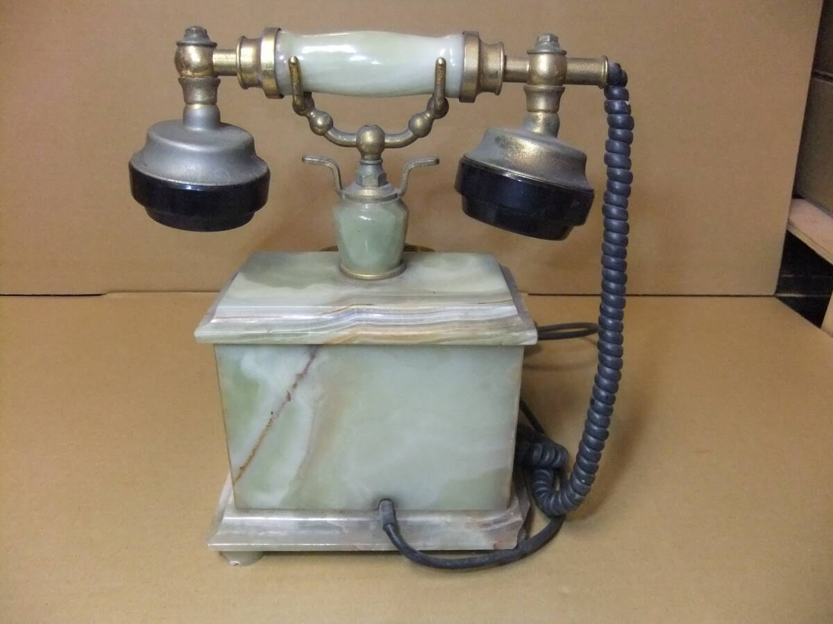 昭和 レトロ 大理石 電話機 中古 ダイヤル式電話 ビンテージ 当時物 アンティーク イタリア 昭和家電 電化製品 テレフォンの画像7