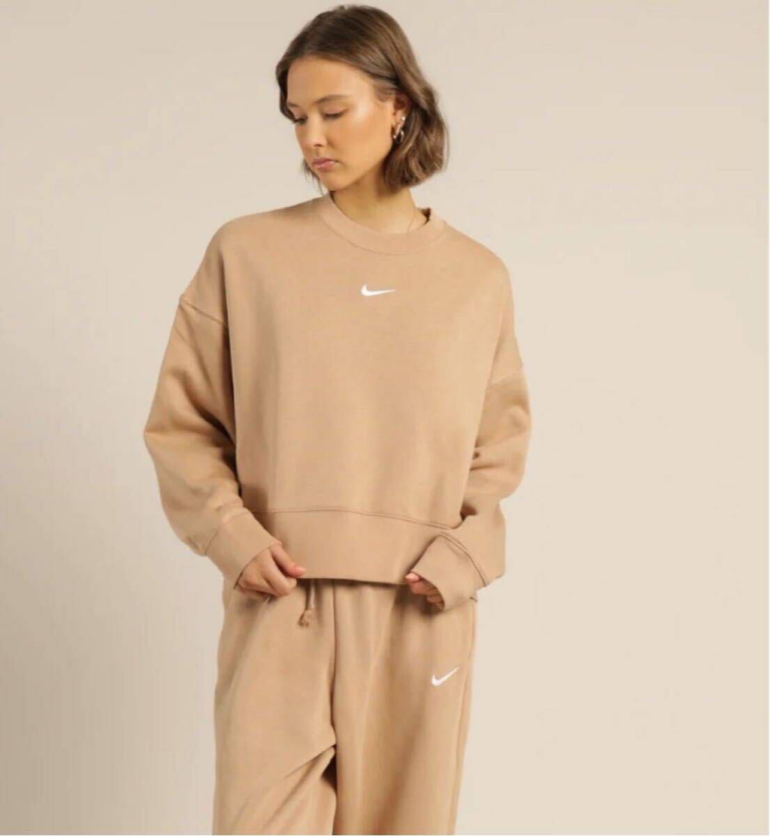 2XL 新品 NIKE ナイキ オーバーサイズ スウェット ドロップ ショート丈 クロップド フリース スウェットパンツ ジョガーフェニックス