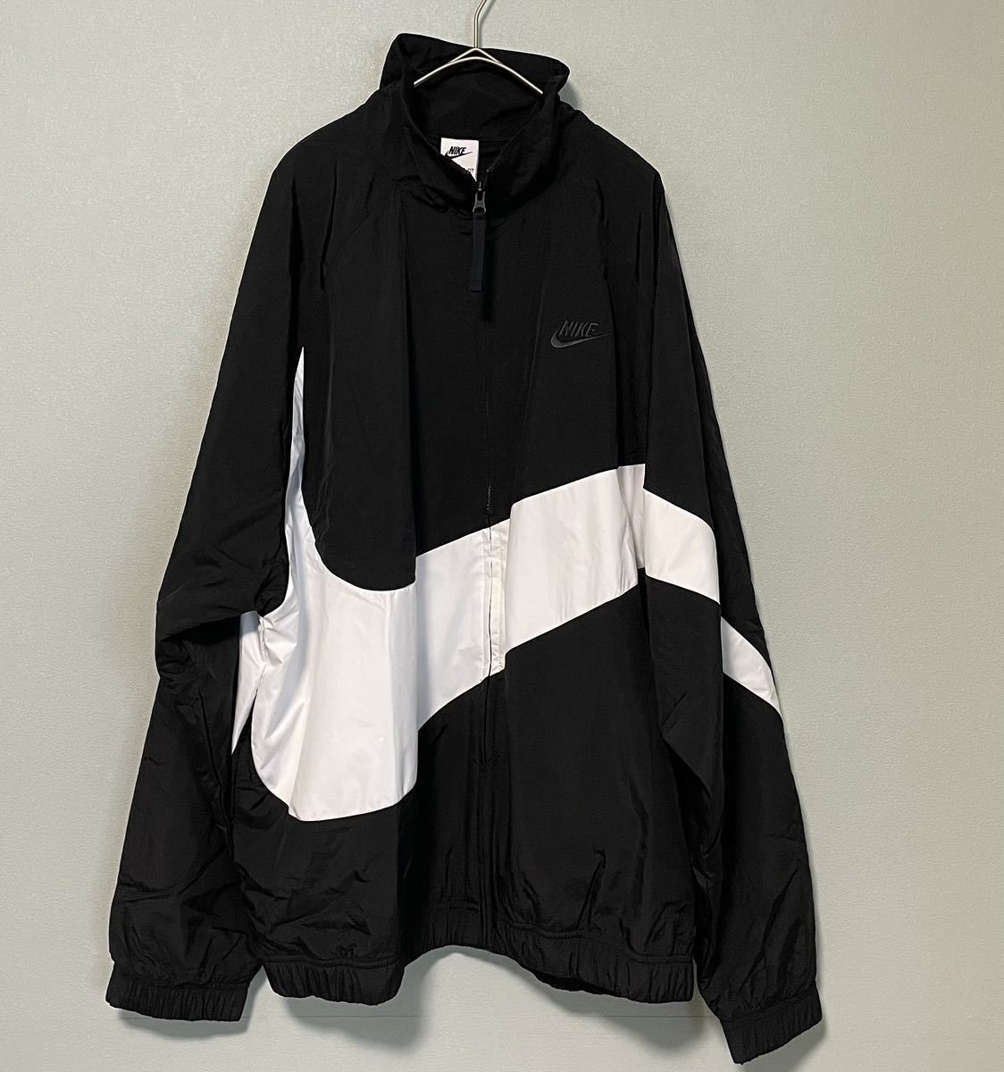 2XL 新品 NIKE ナイキ メンズ スウッシュウーブンジャケット ビッグスウッシュ セットアップ 上下 ジョガー ウーブンパンツ 黒 ブラックの画像7