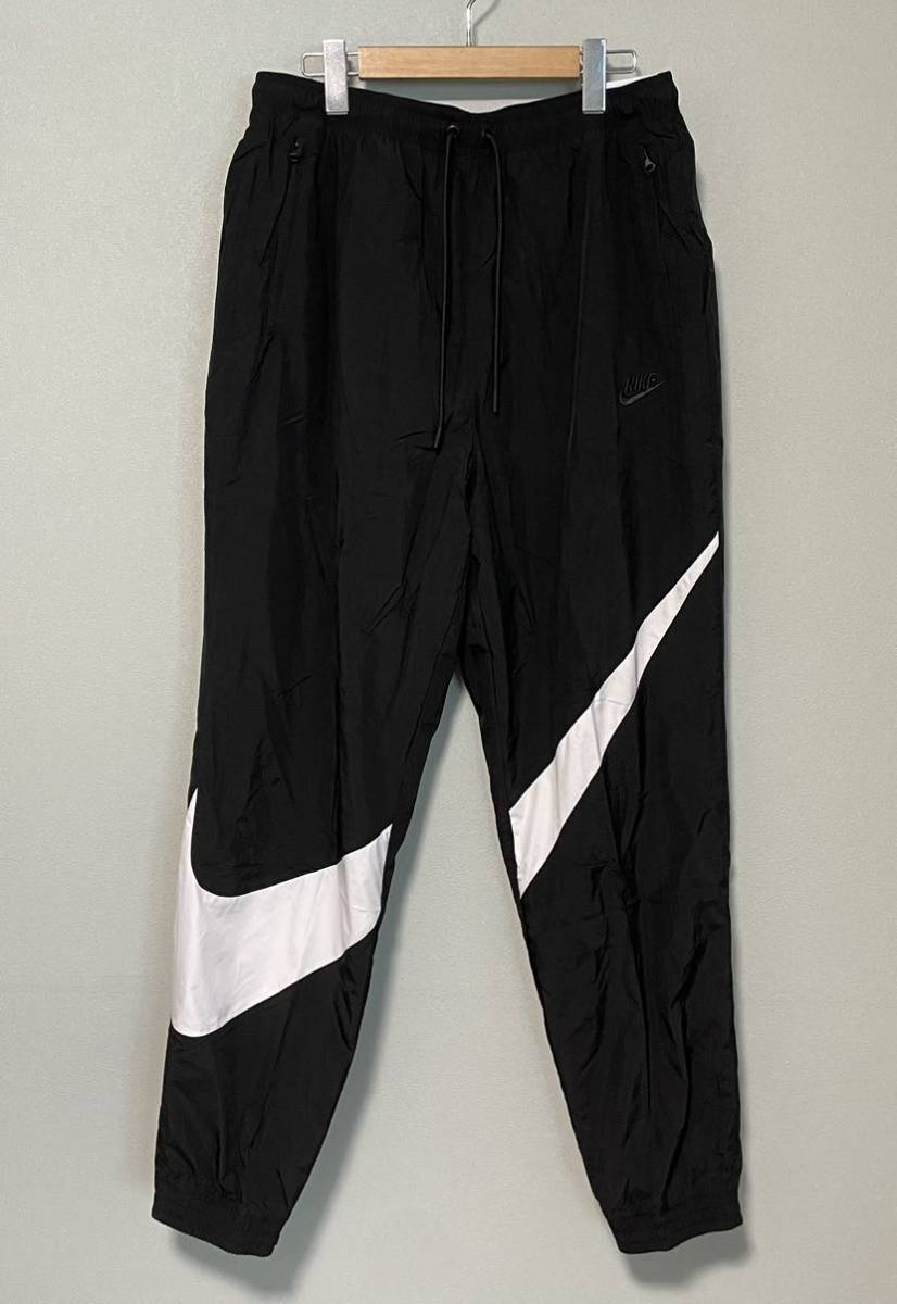 2XL 新品 NIKE ナイキ メンズ スウッシュウーブンジャケット ビッグスウッシュ セットアップ 上下 ジョガー ウーブンパンツ 黒 ブラックの画像8