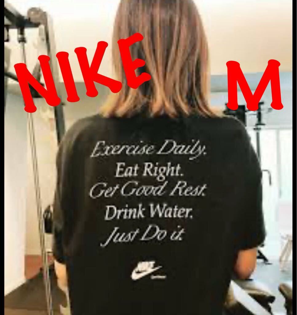 M 新品 NIKE ナイキ ウィメンズ Tシャツ 半袖 ボーイフレンド ショートスリーブ NEUSELF プリント ロゴ 黒 ブラック_画像1