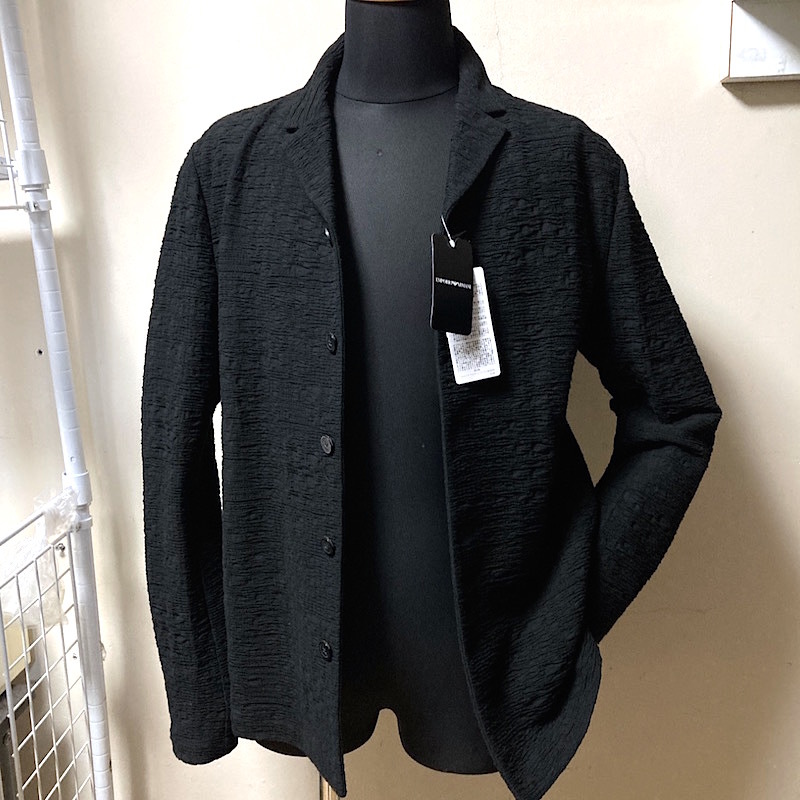 49Y240301A 未使用 EMPORIO ARMANI エンポリオ アルマーニ メンズ ブレザー ジャケット 検 ブルゾン レザー コート ダウン ニット ジャージ_画像2