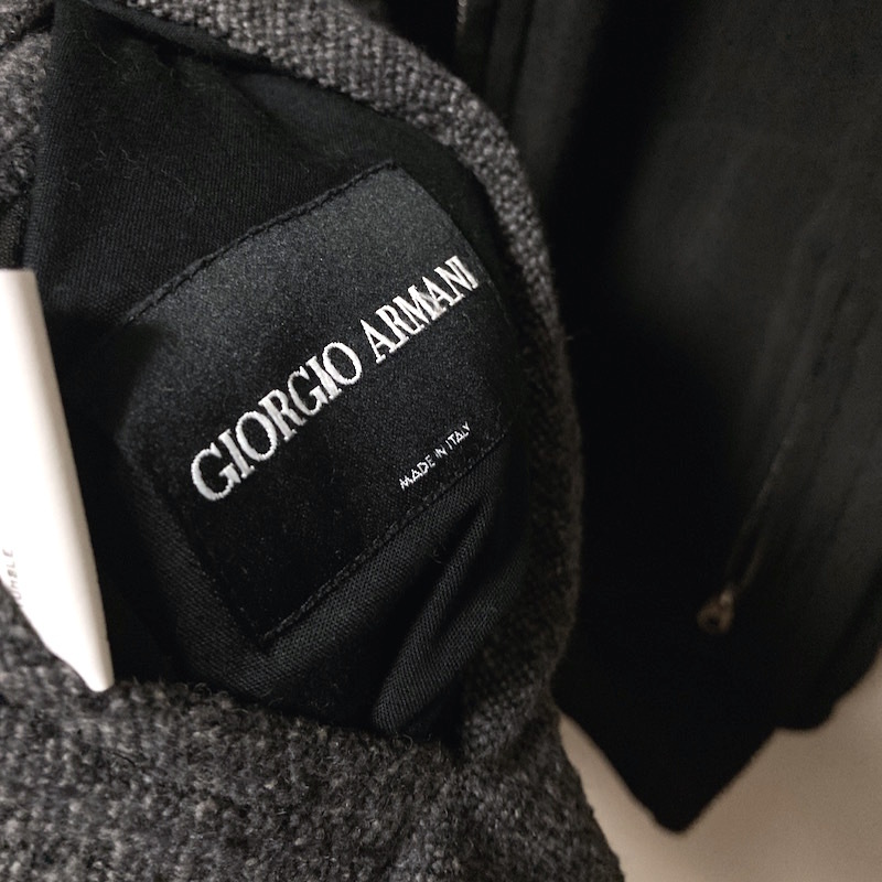 18Y240330A 未使用級 超美品 GIORGIO ARMANI ジョルジオアルマーニ メンズ 薄手 コート 検 チェスターコート ブルゾン ジャンバーの画像8