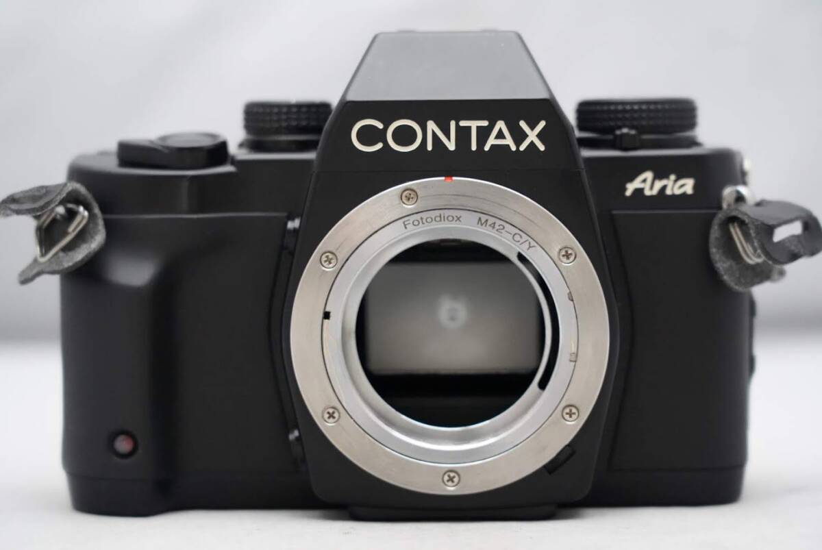 ☆通電OK☆ コンタックス アリア ボディ CONATX Aria Body マウントアダプター Fotodiox M42→Ｃ/Y付き 大人気フィルムカメラ おススメの画像1