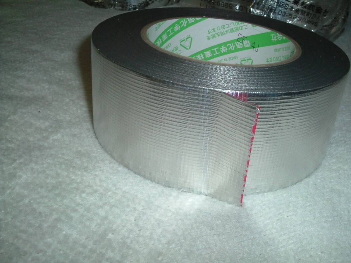 未使用 x4個セット アルミテープ 電気化学工業 幅50㎜X長さ不明 _画像3