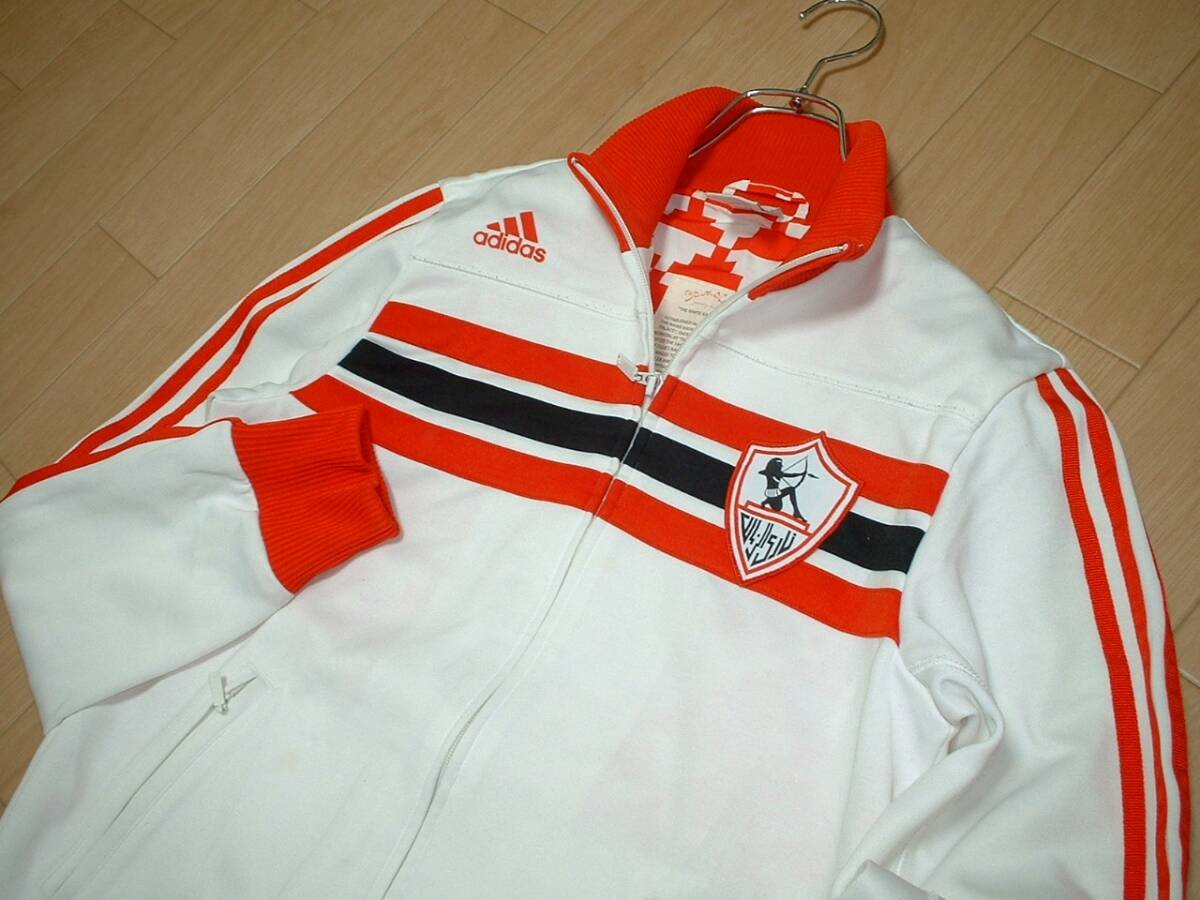 希少adidasアルザマレクZamalek Sporting ClubジャージトップSエジプトリーグ正規アディダスTHE WHITE KNIGHTSトラックジャケットFC_画像5