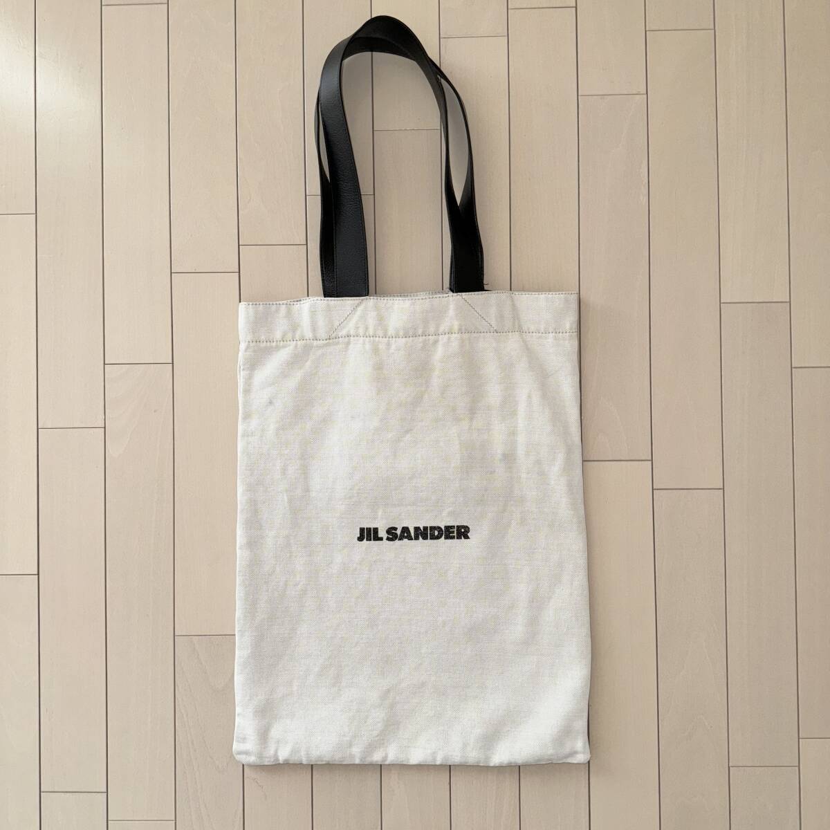 【本物です】JIL SANDER（ジル サンダー）キャンバス トートバッグ ホワイト_画像1