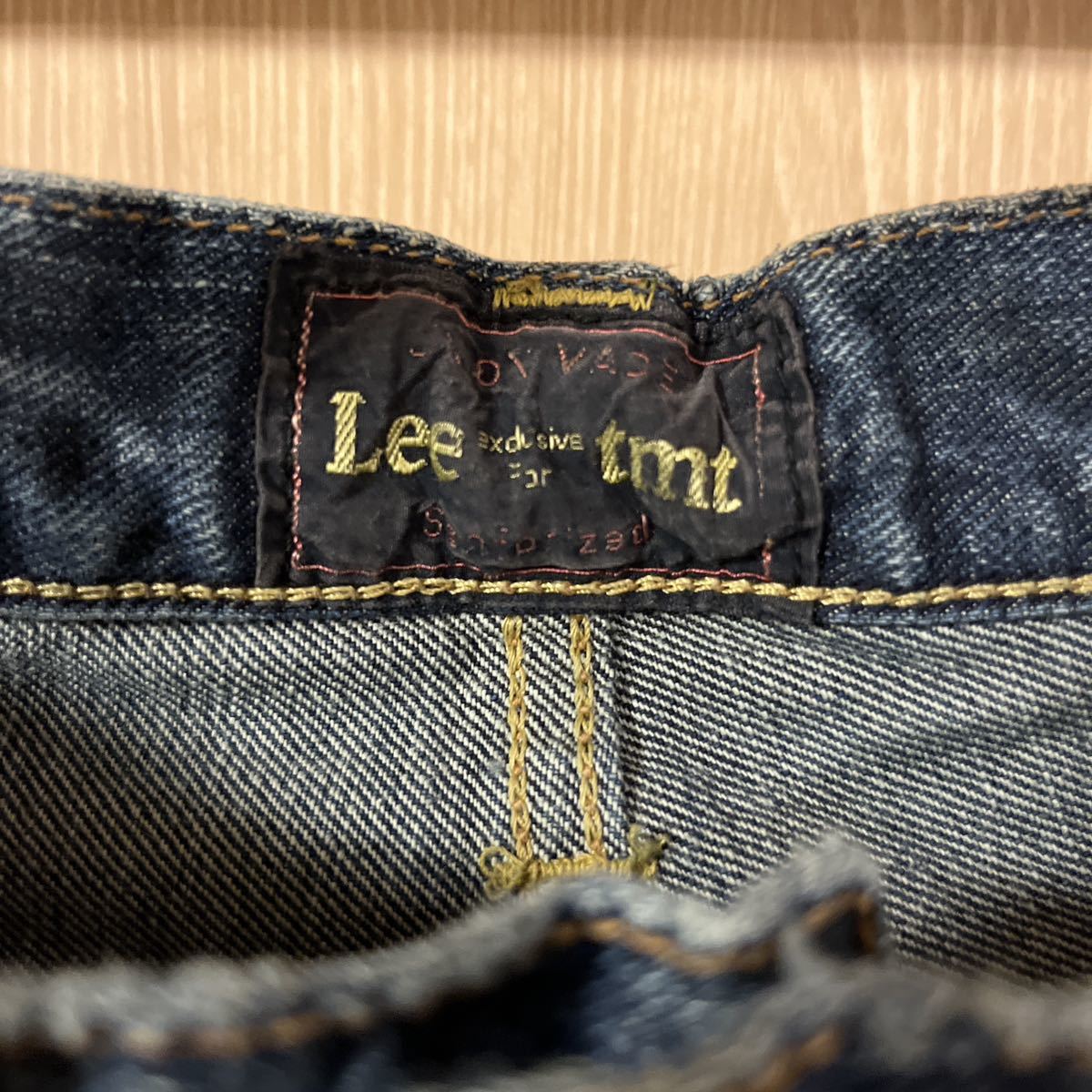 名作有名人着用 TMT×LEEダメージ加工 パッチワークデニム サイズ 名作有名人着用 TMT×LEEダメージ加工 パッチワークデニム サイズ
