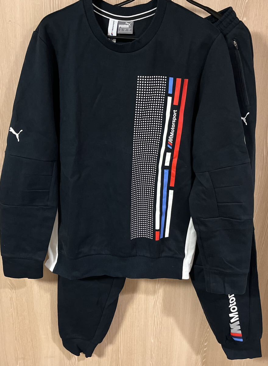 美品 PUMA×BMWスウェット セットアップブラック サイズUS上M下L 美品 PUMA×BMWスウェット セットアップブラック サイズUS上M下L