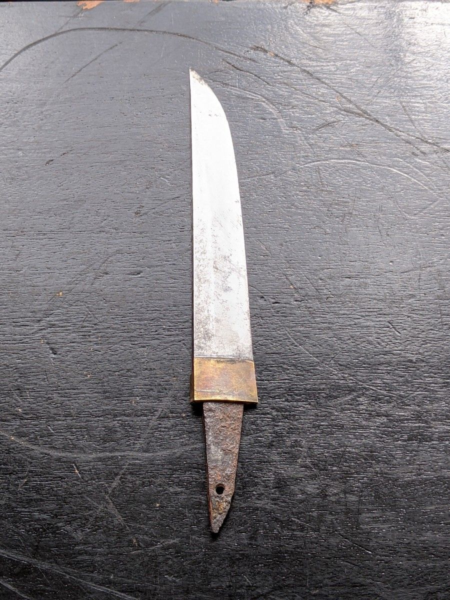 玉鋼 　小刀　合法サイズ刃渡り12.8cm　日本刀の残欠