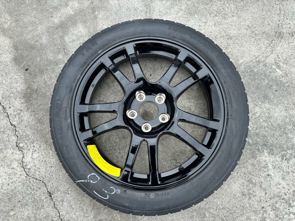 スカイライン CKV36 V36 日産純正 18インチ ENKEI アルミ ホイール スペア タイヤ テンパータイヤ T145/70R18 1本の画像1