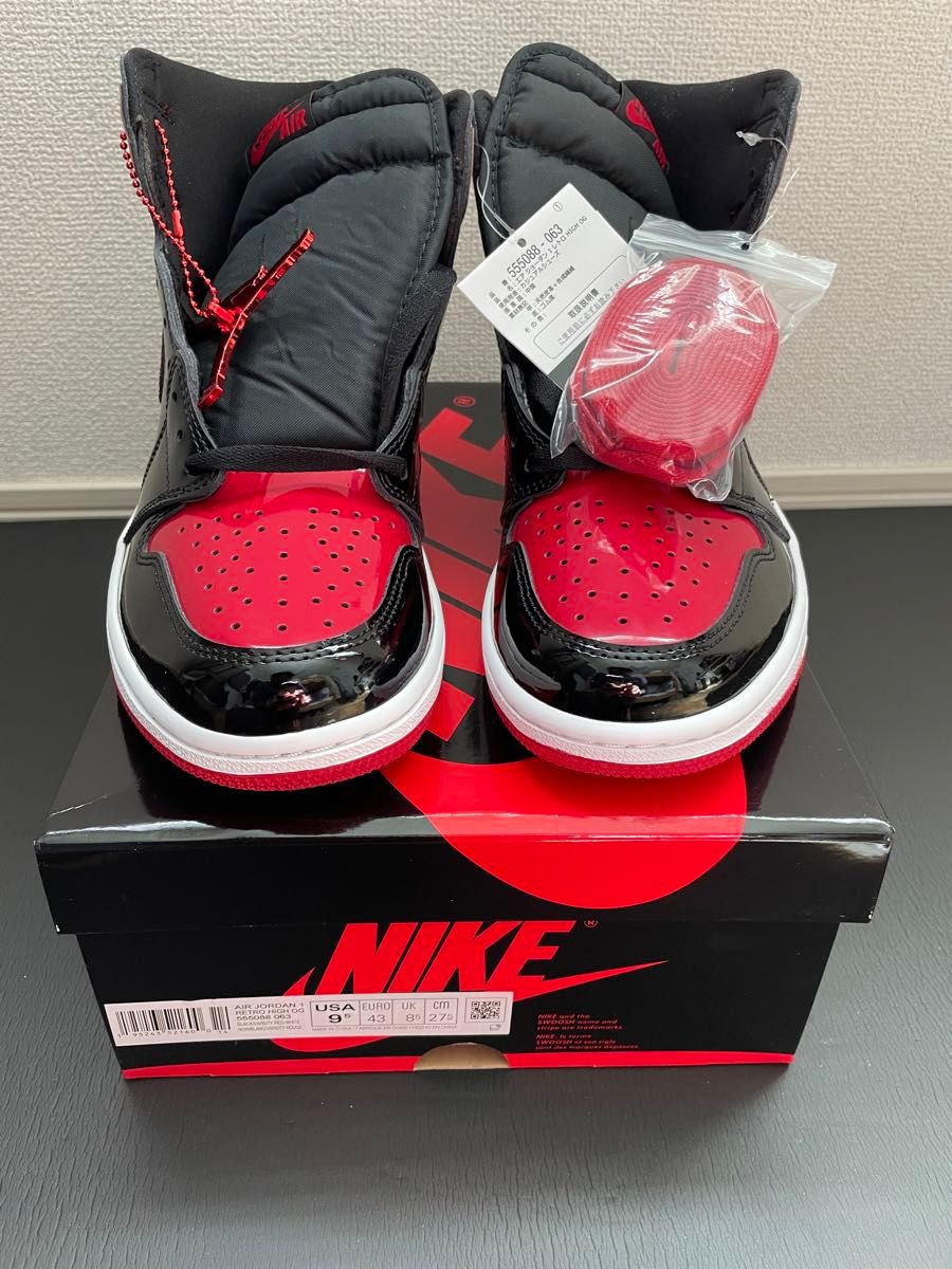 Nike Air Jordan 1 High OG Patent Bred