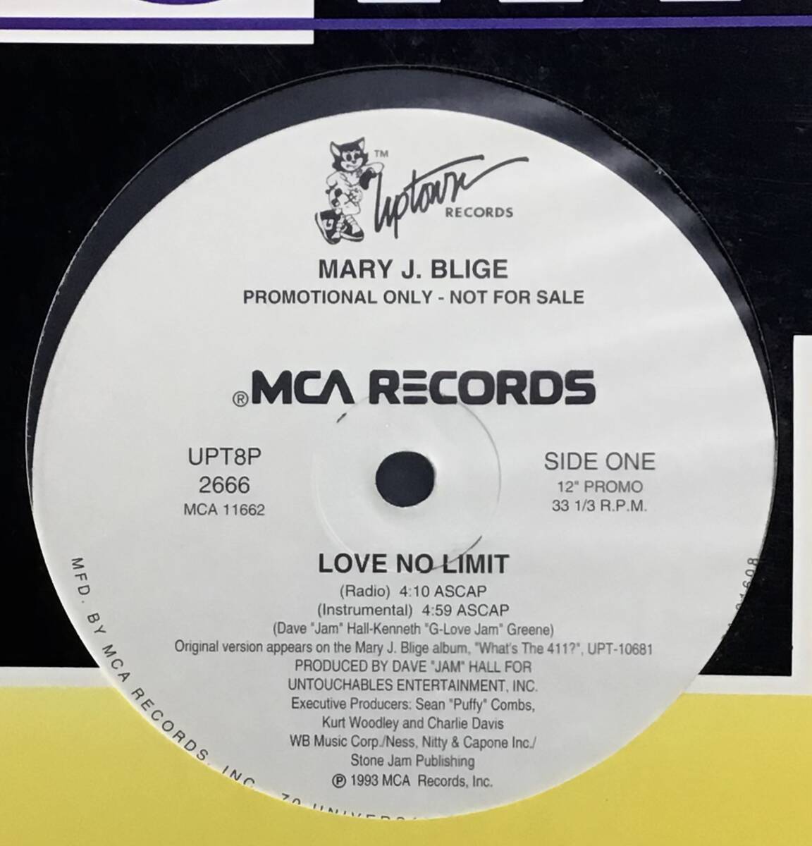 【米12プロモ】 MARY J. BLIGE / LOVE NO LIMIT / 1993 US盤 PROMO UPTOWN 12インチシングルレコード 試聴済_画像1