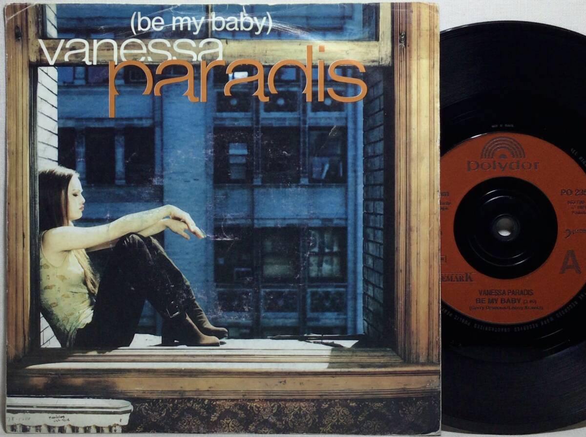 【英仏7】 VANESSA PARADIS / BE MY BABY / THE FUTURE SONG 1992 フランス製 UK盤 7インチレコード EP LENNY KRAVITZ プロデュース 試聴済_画像1