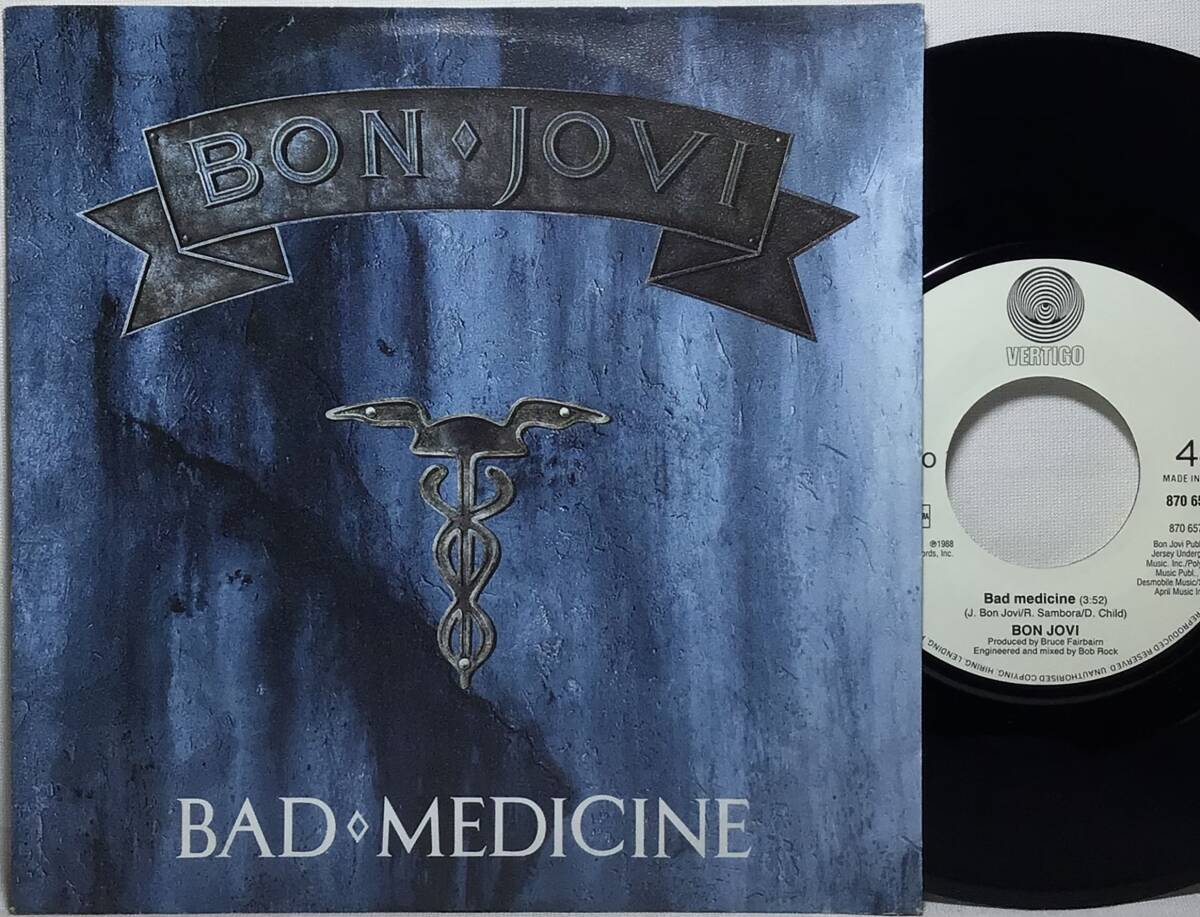 【蘭7】 BON JOVI ボン・ジョヴィ / BAD MEDICINE / 99 IN THE SHADE / 1988 オランダ盤 7インチレコード EP 45 試聴済_画像1