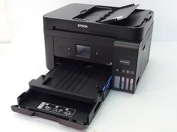 ■※ 【セール実施中!】 EPSON インクジェット複合機 プリント/コピー/FAX EW-670FT 印字枚数74128枚A4 印字確認 事務用や家庭用に!_画像2