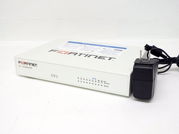 ＃ライセンス2027/01/01 Fortinet/フォーティネット Fortigate-60F FG-60F ACアダプタ付属 初期化済_画像1