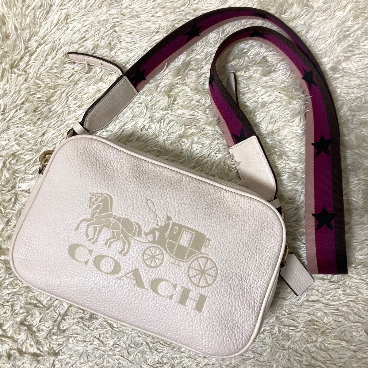 美品】COACH コーチ ショルダーバッグ レザー ジェス 大容量 ホワイト