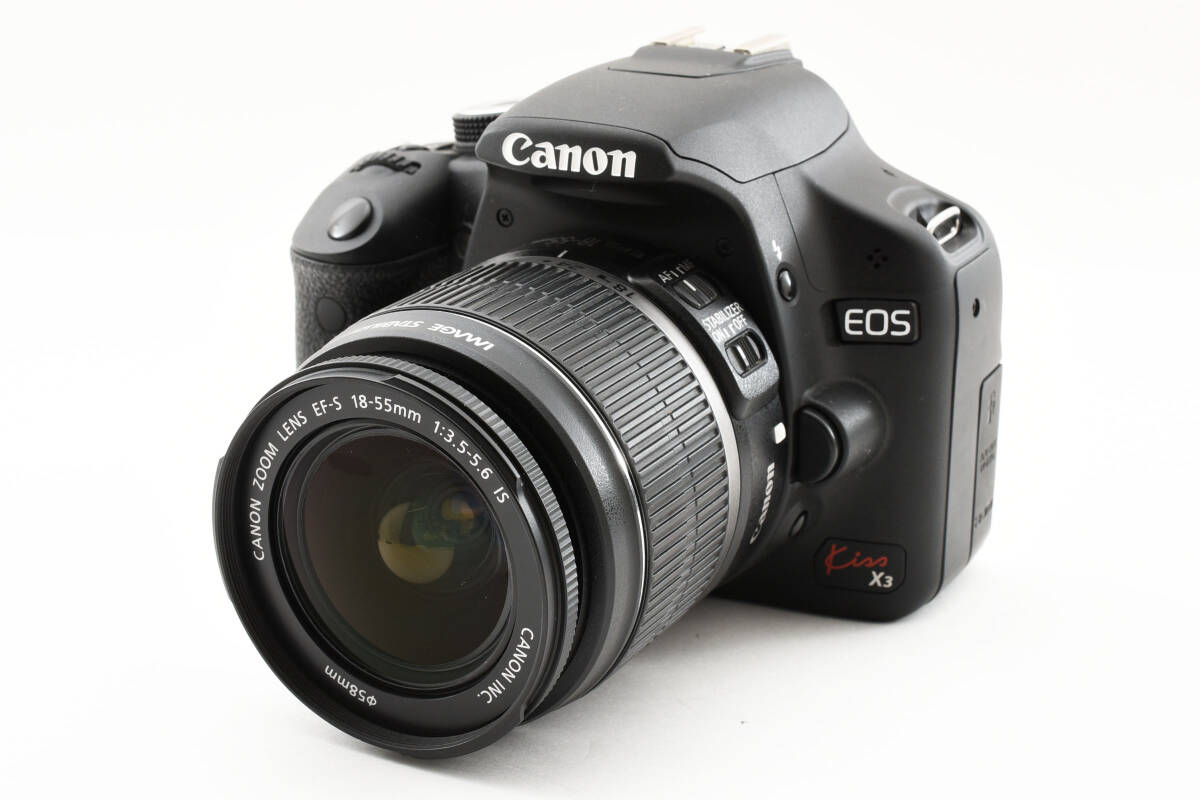 Canon EOS Kiss X3 EF-S 18-55mm 1:3.5-5.6 IS　デジタル一眼レフカメラ ボディ ZOOM LENS キャノン　キヤノン　セット　キット_画像2