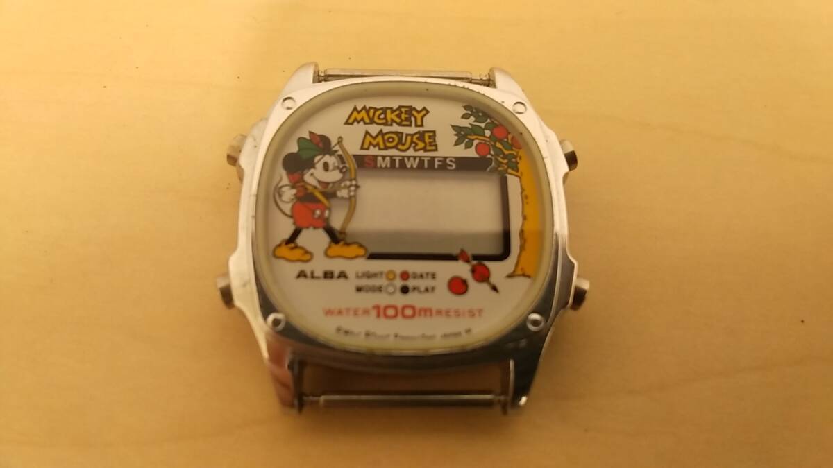 【古い時計・3個セット・送料410円】SEIKO ALBA MICKEY MOUSE Y744-5000 腕時計 クオーツ デジタル時計 セイコー アルバ ミッキーマウスの画像3