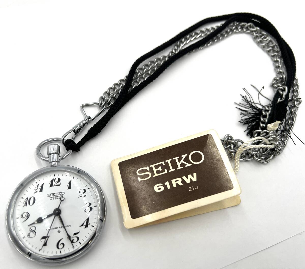 i1307SK SEIKO セイコー PRECISION 21石 懐中時計 手巻き 61RW 21J 昭和48年の画像1