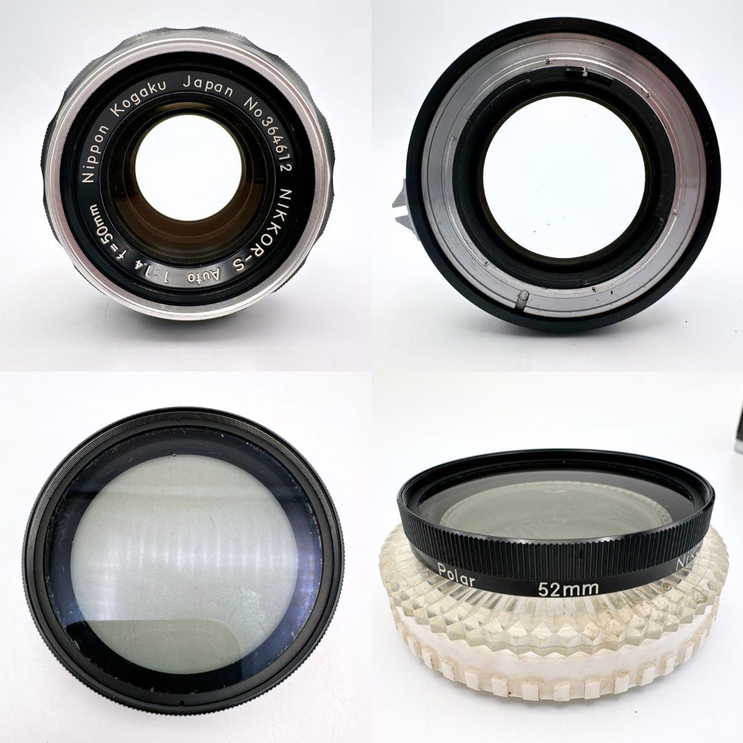 Nikon ニコン おまとめ ①Nikomat FTN ②NIKKOR-S f/1.4 50mm ③Polar PL 偏光フィルター 52mm ④NIKKOR-H 1:3.5 f=28mm_画像9