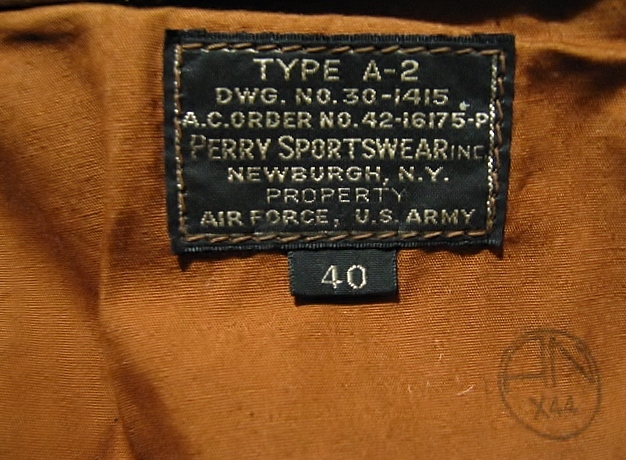 THE FEW A-2 40 ペリー スポーツウェア PERRY SPORTSWEAR フライトジャケット リアルマッコイズの画像3