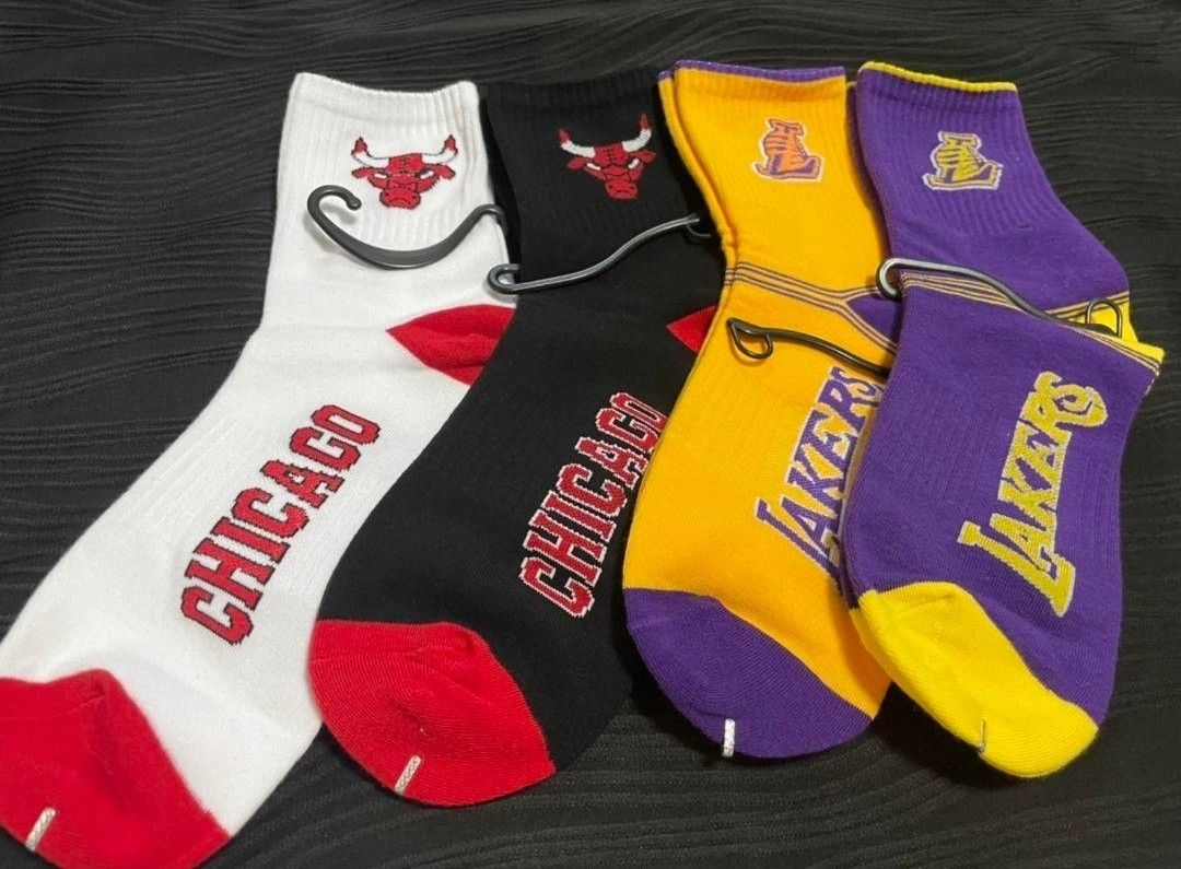 BULLS シカゴブルズ LAKERS レイカーズ NBA ソックス 靴下 4足セット