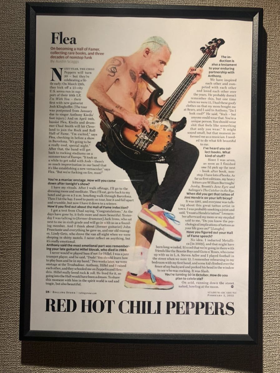 RED HOT CHILI PEPPERS フリー レッチリ A4 ポスター 額付き 送料込_画像1